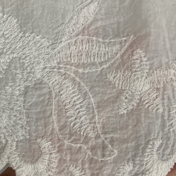 Crochet White Crop Top, Cover Up / Size S - Picture 12 of 12